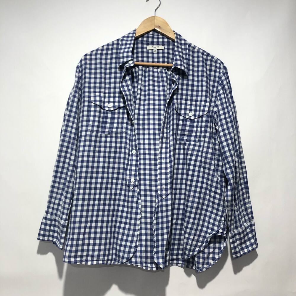 Madewell Womens Button Up Long Sleeve Check Shirt Size M